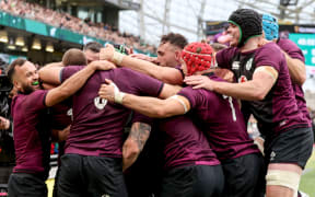 Autumn Nations Series, Aviva Stadium, Dublin 6/11/2021
Ireland vs Japan
Ireland's Johnny Sexton celebrates after scoring a try on his 100th cap for Ireland with his teammates 
Mandatory Credit Â©INPHO/Dan Sheridan