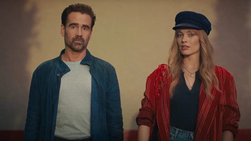 Margot Robbie and Colin Farrell in A Big Bold Beautiful Journey.