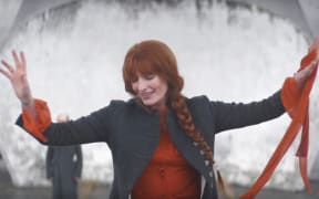 Florence Welch. A still image from the video to her song 'Free'