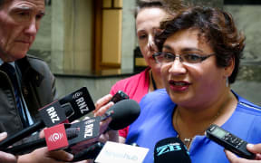 Metiria Turei talking on the GCSB / SIS report at bridge run.