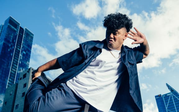 Happy Feet poses for a portrait at Red Bull Dance Your Style in Auckland.