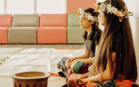 Young members from Whau Pasifika partaking in ava ceremony during a welcoming reception for the group's committee members.