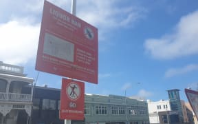 Signs for the now-lapsed ban.