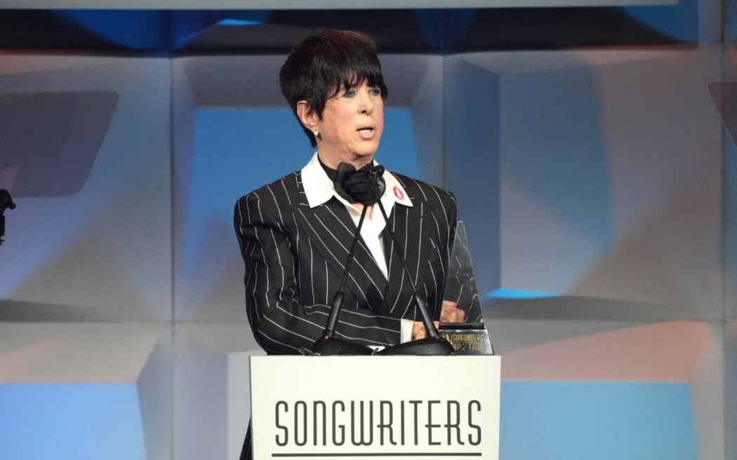 NEW YORK, NEW YORK - JUNE 13: Diane Warren speaks onstage during the 2024 Songwriters Hall of Fame Induction and Awards Gala at New York Marriott Marquis Hotel on June 13, 2024 in New York City.   Bennett Raglin/Getty Images for Songwriters Hall Of Fame/AFP (Photo by Bennett Raglin / GETTY IMAGES NORTH AMERICA / Getty Images via AFP)