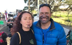 Nikora Davis and Harmony Smith had their Tā Moko done at Ihumātao
