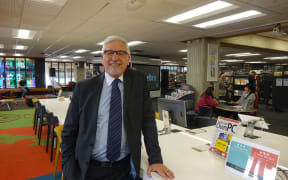 Digital Community Trust chairperson John Gallaher at the Dunedin Gig Hub.