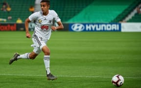 Sarpreet Singh in action for the Wellington Phoenix.