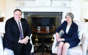 US Secretary of State Mike Pompeo meets with Britain's Prime Minister Theresa May at 10 Downing Street.