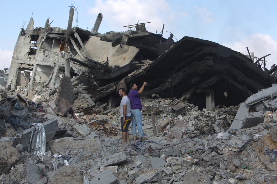 The bombed out Shejaiya district of Gaza City.