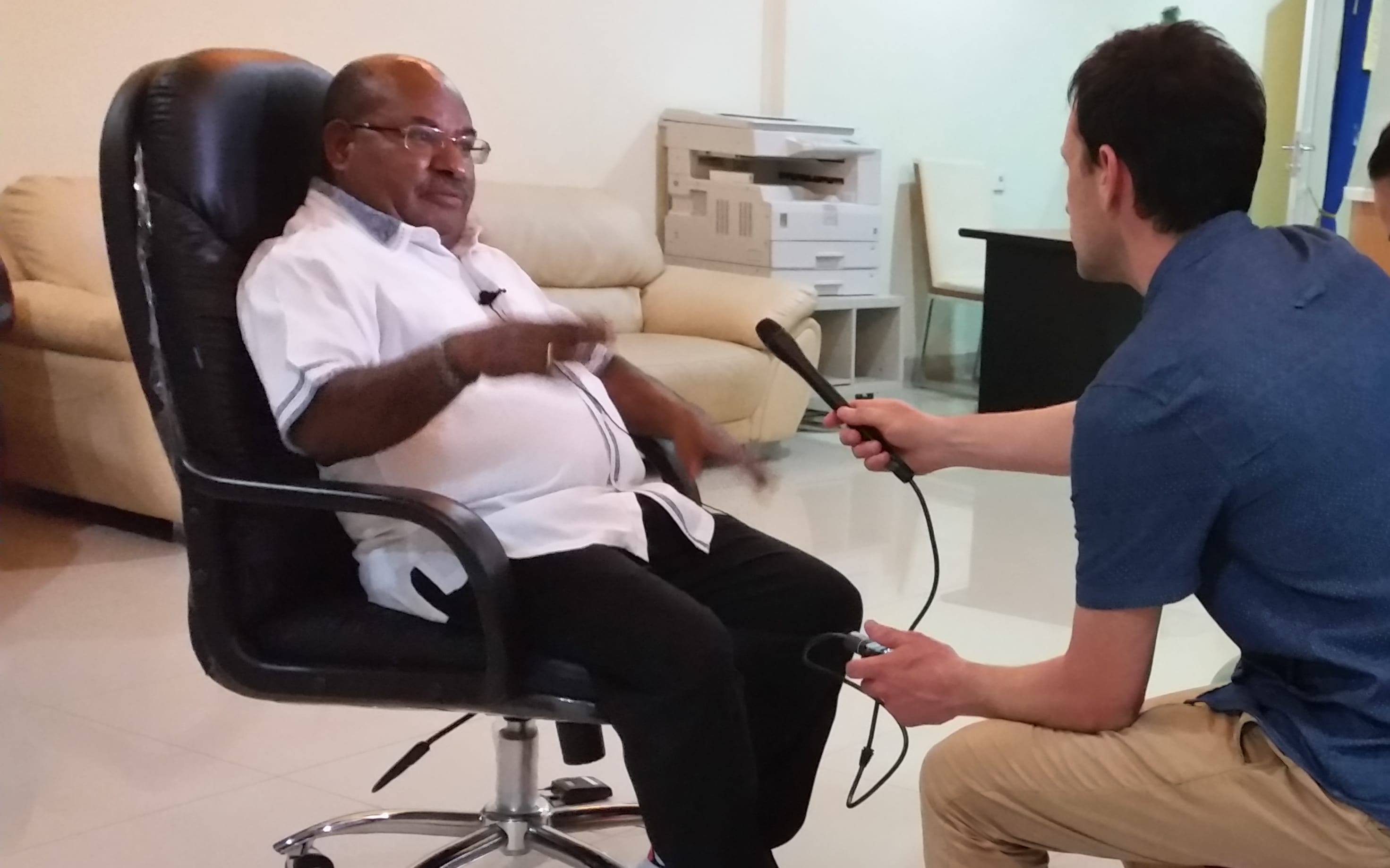 RNZI's Johnny Blades and Koroi Hawkins finally get to interview the extremely elusive Governor of Papua Province Lukas Enembe.