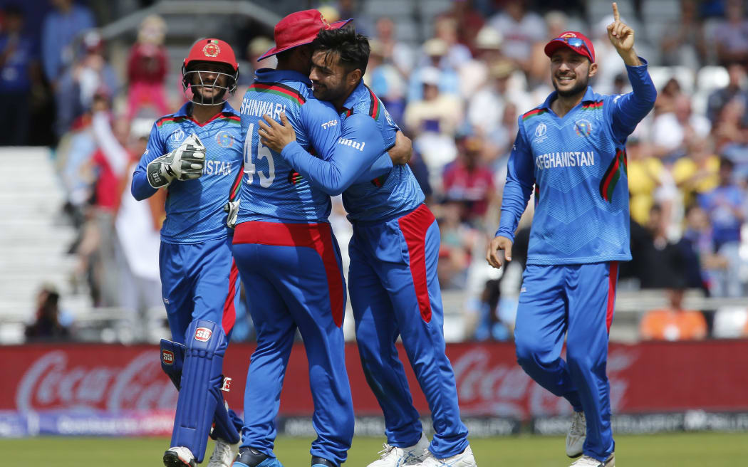 Afghanistan cricketers at the 2019 World Cup in England
