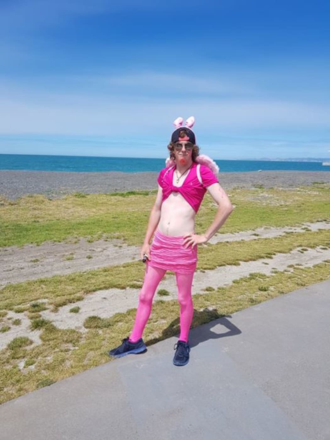 The man dressed as a pink fairy who tackled an alleged robber.