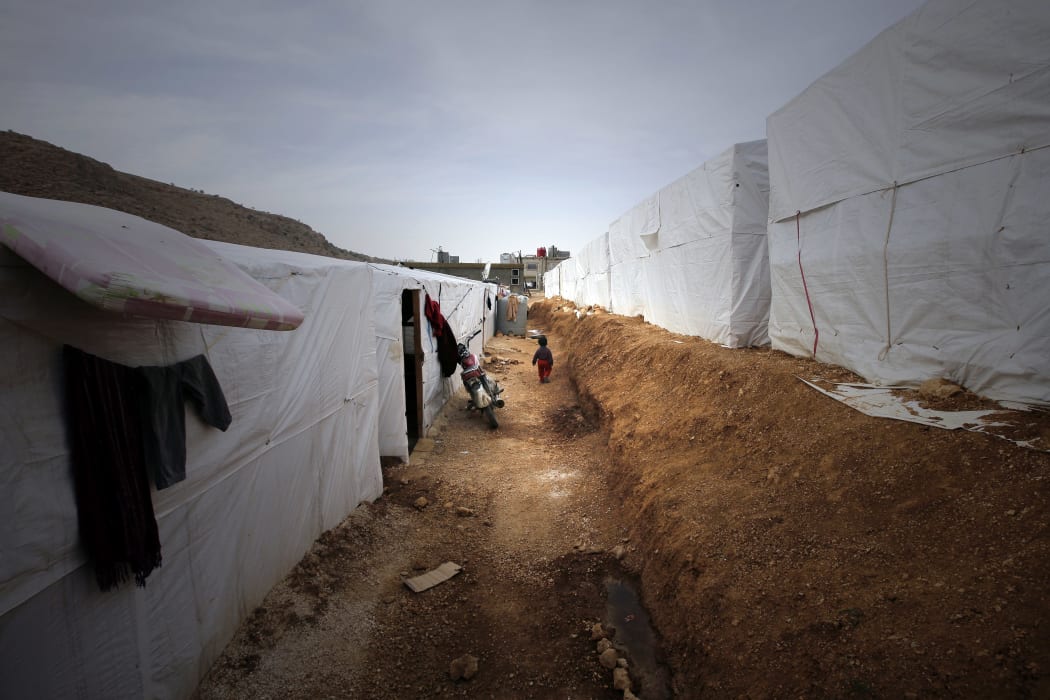 A refugee camp for Syrians in the Bekaa valley in Lebanon.