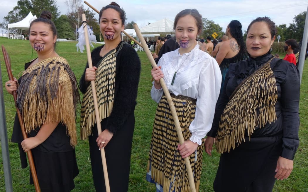 Kapa haka performers at Te Ranga.