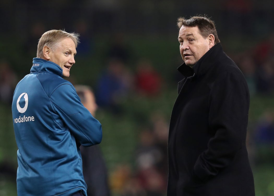 Ireland head coach Joe Schmidt and New Zealand head coach Steve Hansen.