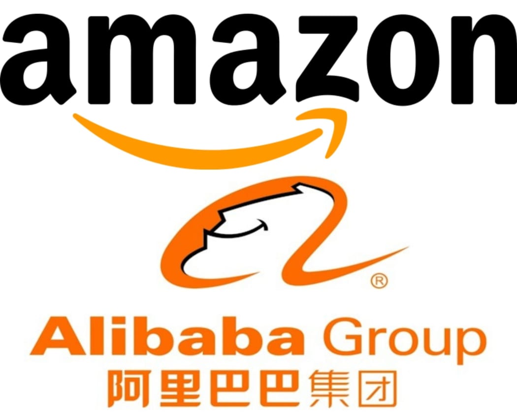 Alibaba and Amazon Logos