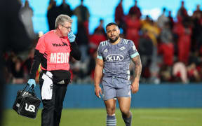 An injured Ngani Laumape.