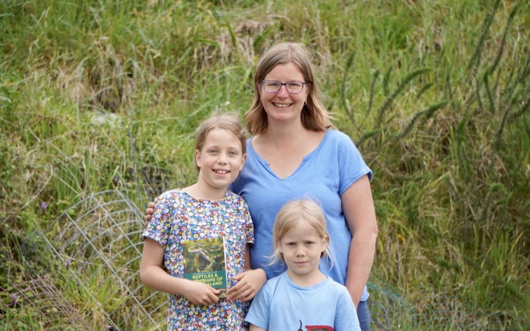 Caelyn Hossack, 9, has found a rare colony of Hawke's Bay skinks in Waipawa.