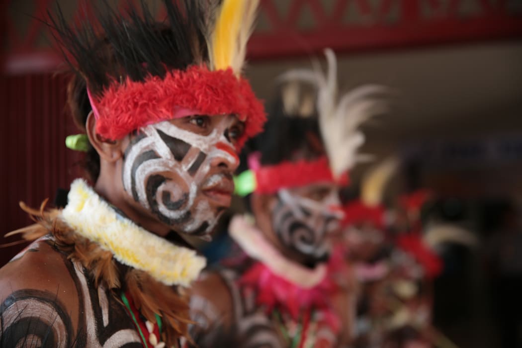 Cultural performers, West Papua.