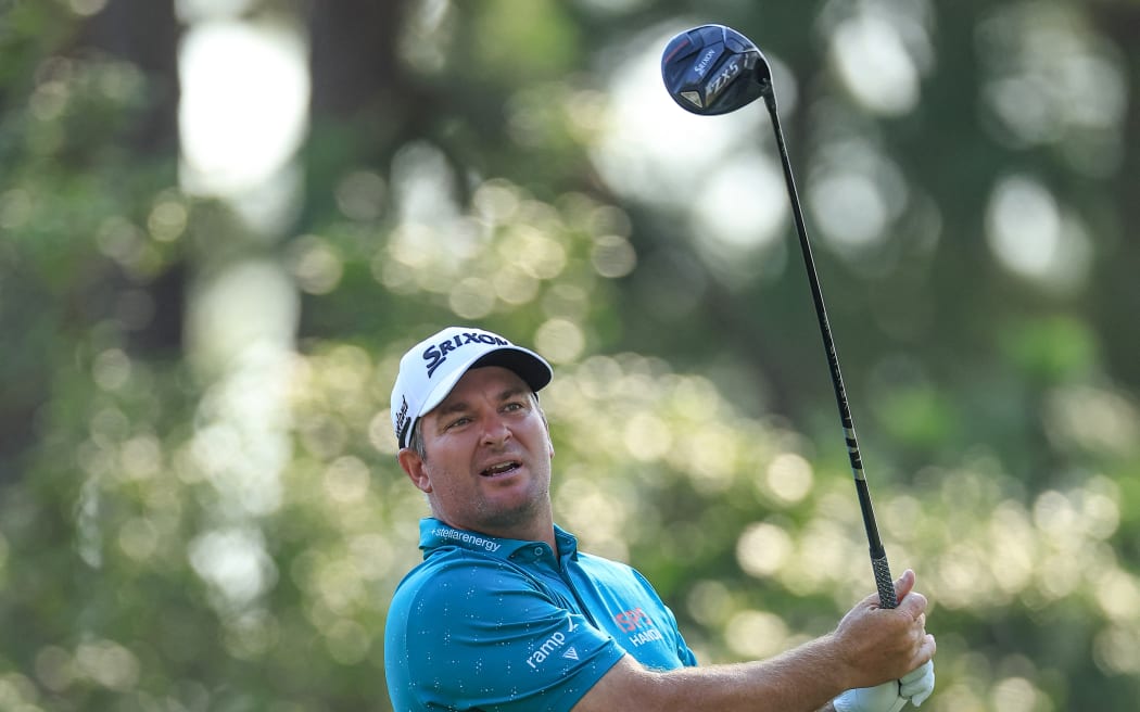 Ryan Fox of New Zealand plays his tee shot on the 11th hole during the first round of the 2024 US Open on The No2 Course at The Pinehurst Resort on 13 June, 2024 in North Carolina.