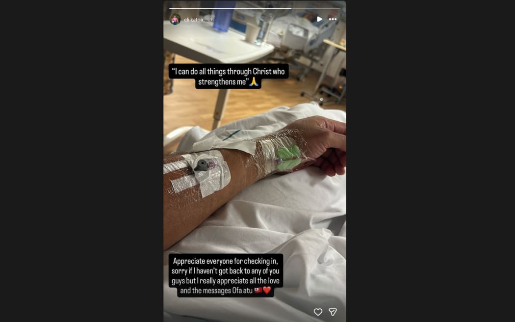 'Eliesa Katoa posted an update on his Instagram story on Monday morning, quoting the Bible verse "I can do all things through Christ who strengthens me."

"Appreciate everyone for checking in, sorry if I haven't got back to any of you guys but I really appreciate all the love and the messages Ofa atu (sic)."