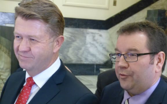 Labour leader David Cunliffe and senior MP Grant Robertson.