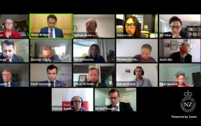 Media executives address the Epidemic Response Committee online on April 15 2020.