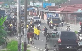 Indonesian police drew rapidly to disperse West Papuan protestors in Manokwari.