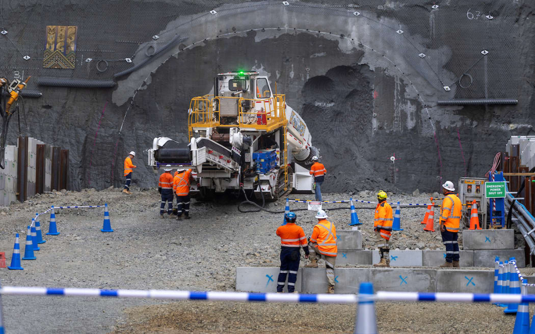 Te Ara o Te Ata - Mt Messenger Bypass project construction in February 2025.