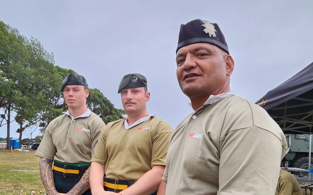 Members of the NZ Scots squadron of Queen Alexandra's Mounted Rifles