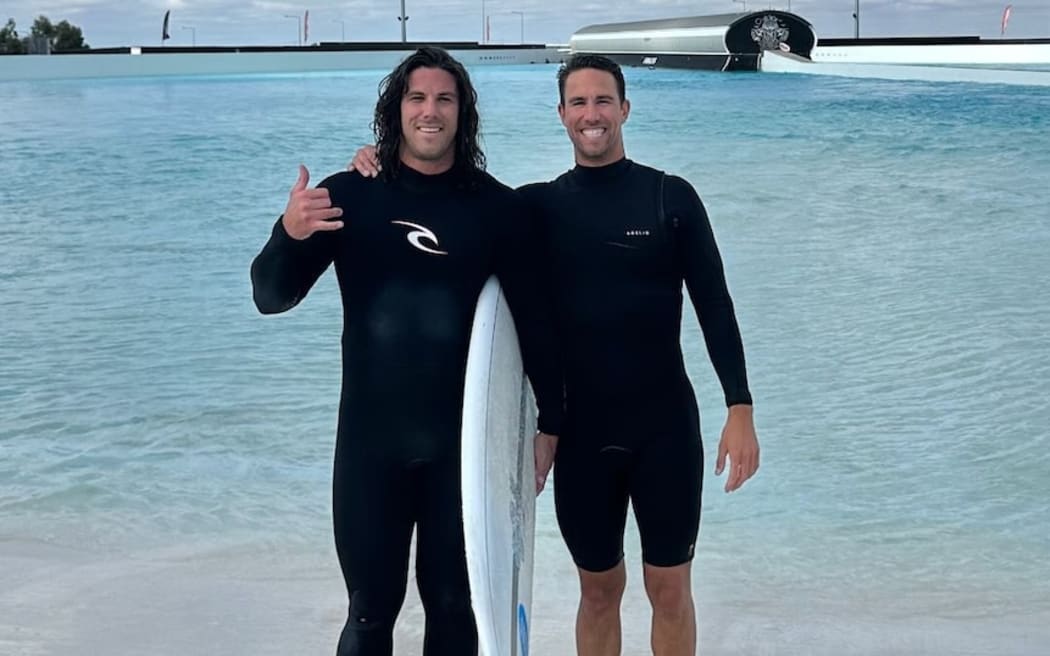 Both Callum (left) and Jake Robinson are keen surfers.