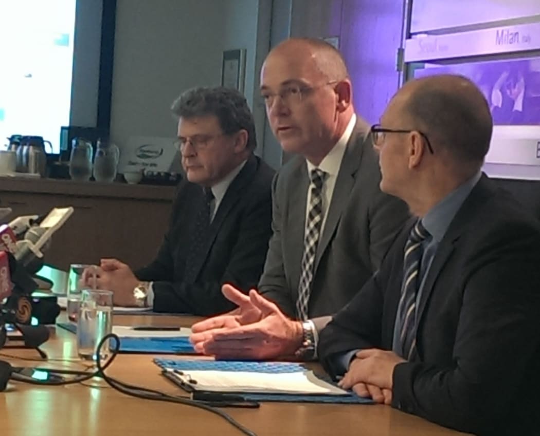 Theo Spierings, centre, said basic human error and a "temporary situation" is to blame for the contamination.