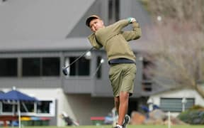 12 year old golfer Javier Rogers-Pou in action