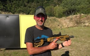 Simon Morton at the Rotorua Pistol Club range