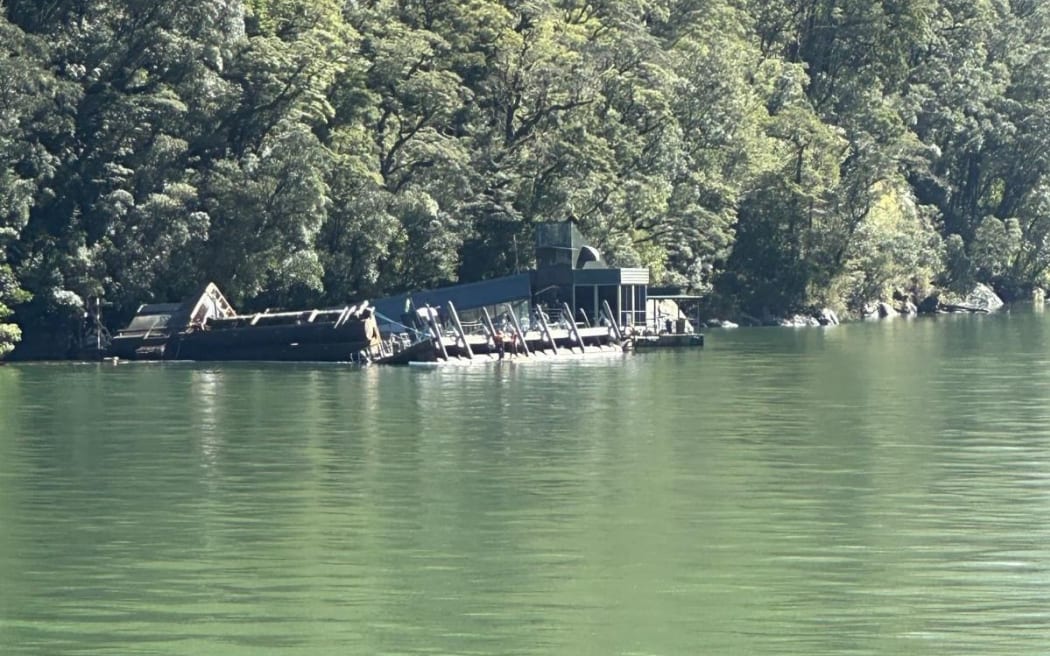 The Southern Discoveries underwater observatory in Harrison Cove, Milford Sound has begun to sink following a storm.