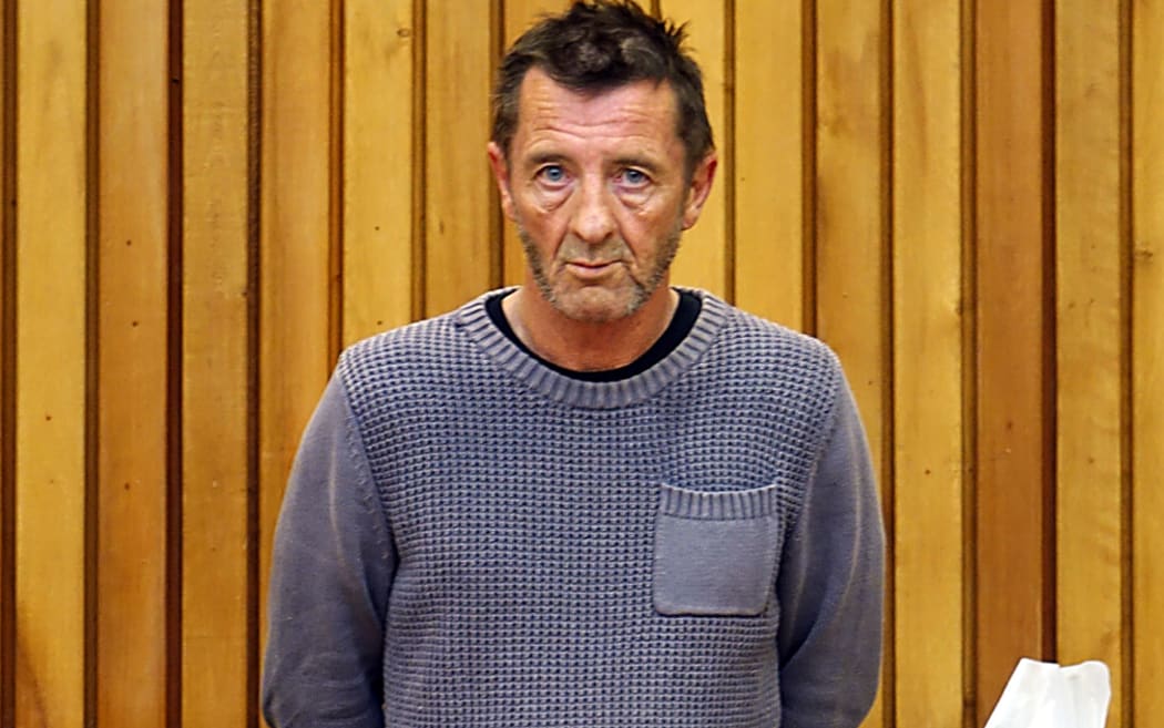 AC/DC drummer Phil Rudd is appearing in the Tauranga District Court