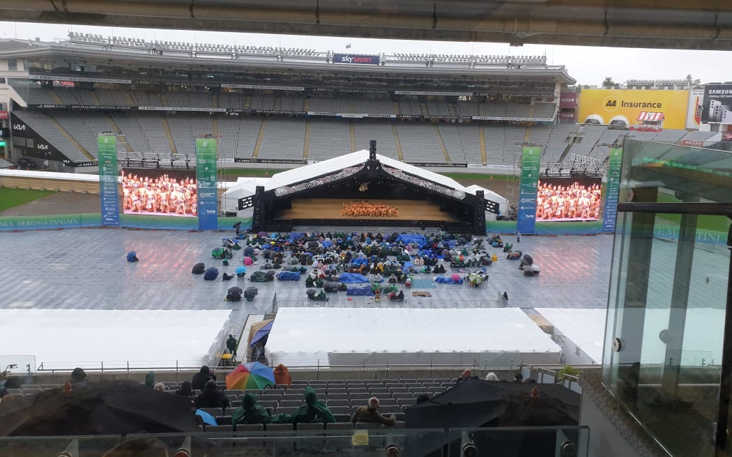 View from the commentary box, Ng Ana Wai Eden Park