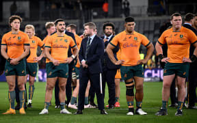 Wallabies react to defeat.