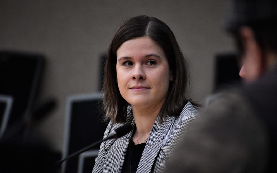 InfraCore chief executive Emma Murray at a May council meeting.