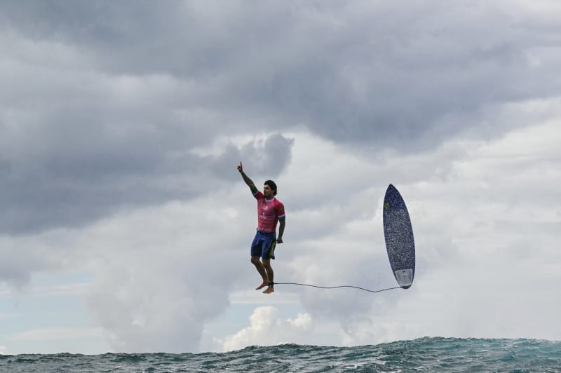 Gabriel Medina During the Paris 2024 Olympic Games.