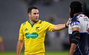 Match referee Ben O'Keeffe during Blues v Crusaders.