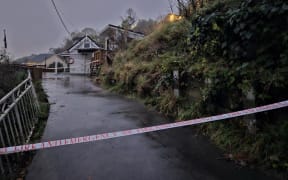 Two Lyttelton properties remain evacuated following a slip on Ticehurst Road.