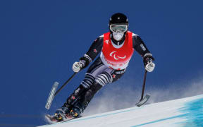 Adam Hall competing at the Beijing Winter Paralympics, 2022.