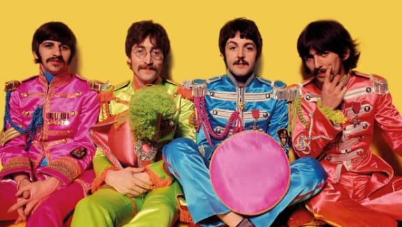 The alternative gatefold sleeve for the Beatles Sgt. Peppers Lonely Hearts Club Band.