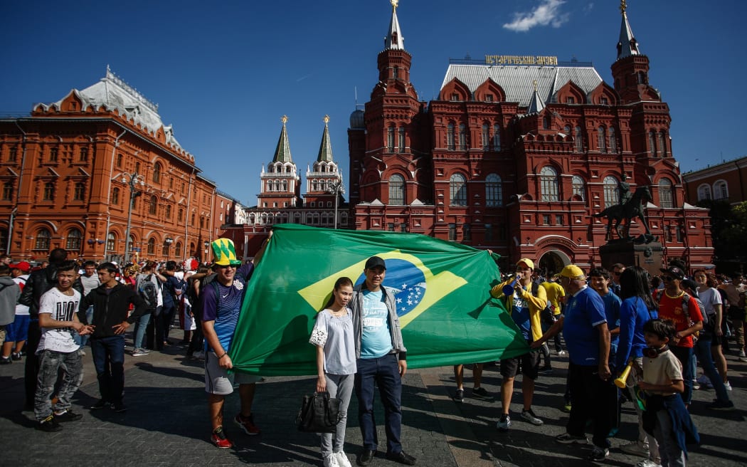 Brazil Fans in Red Square.