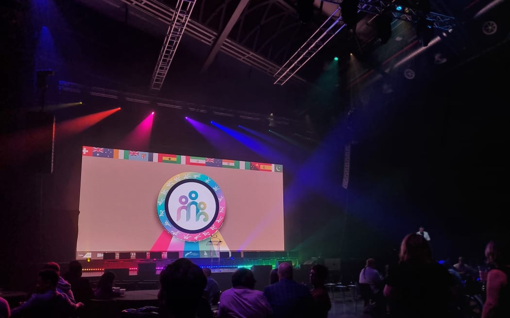 The opening ceremony of the Rainbow Games in Auckland on 4 April, 2024.