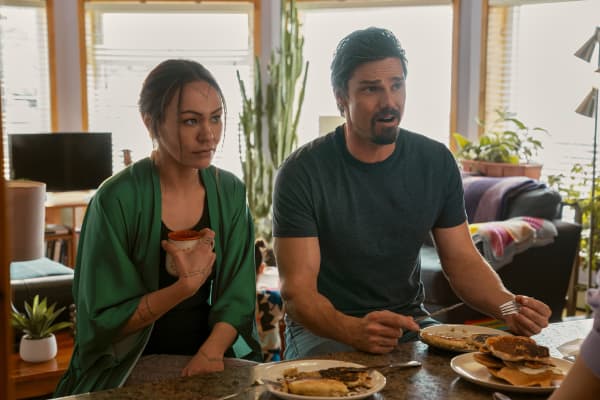 North of North. (L to R) Maika Harper as Neevee, Jay Ryan as Alistair in episode 106 of North of North. Cr. Jasper Savage/Netflix © 2025