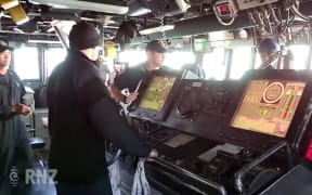 On board the USS Sampson.