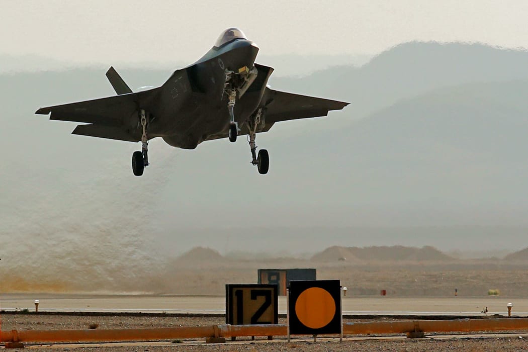 An Israeli F35I fighter jet takes part in the "Blue Flag" multinational air defence exercise at the Ovda air force base, north of the Israeli city of Eilat, on November 11, 2019.