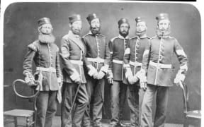Soldiers of the Light Infantry Company, 65th Regiment Ref: 1/2-025608-F. Alexander Turnbull Library, Wellington, New Zealand.